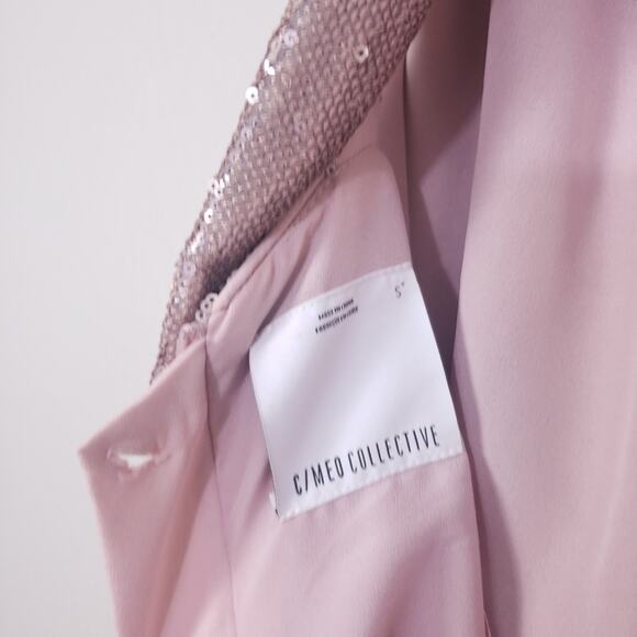 C/MEO Collective Illuminated Sequin Shimmer Mini Dress (Pink, Small) - Picture 15 of 16